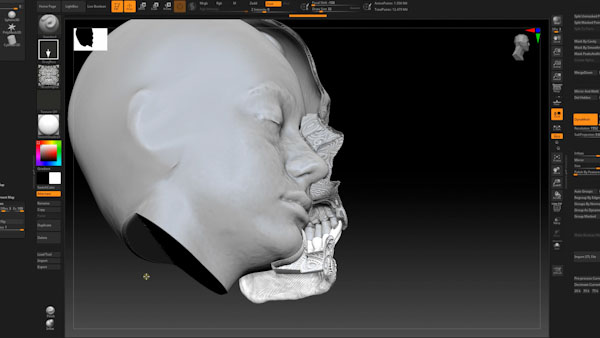 画像6:顎の関節をデザインし、頭蓋骨が “口 “を開けることができるようにする。