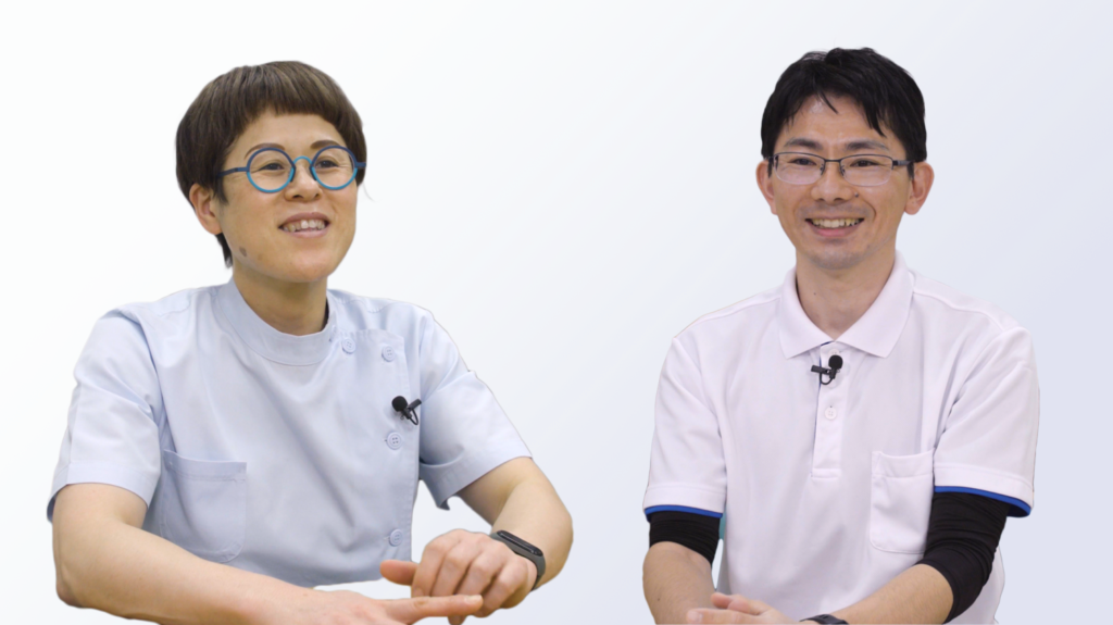 画像1:神奈川県総合リハビリテーションセンター
画像左から　作業療法士 一木 愛子 様  リハエンジニア 松田 健太 様