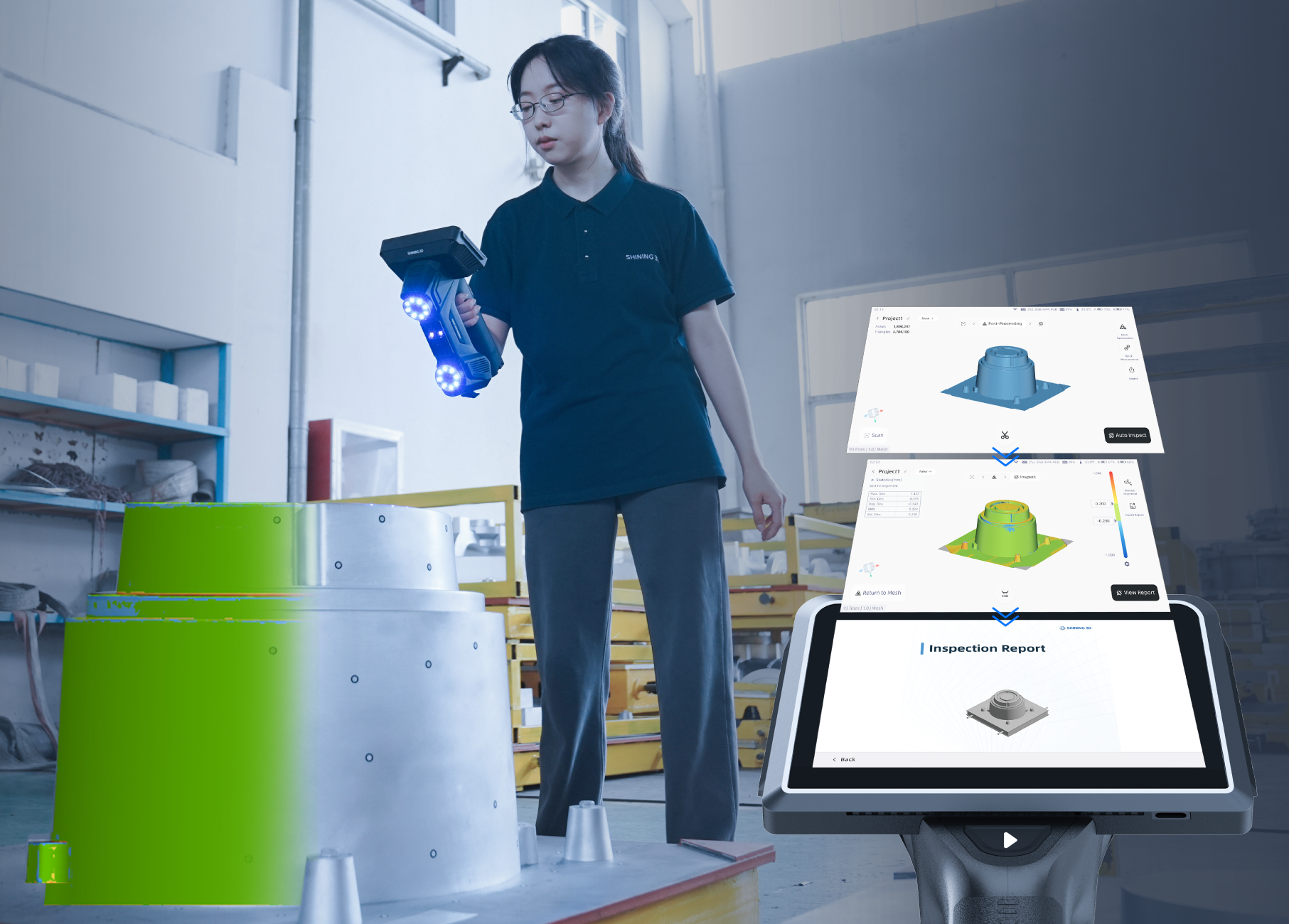 プレス金型の3Dスキャンによる摩耗・変形の定量評価計測